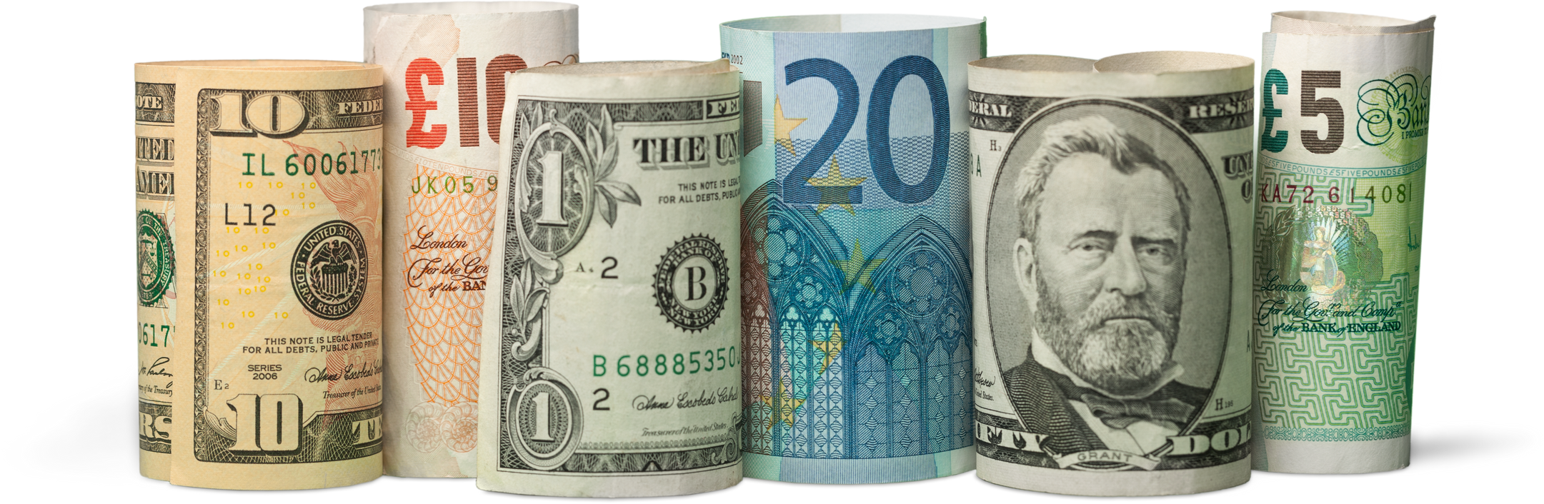 International Currency Money Rolls  